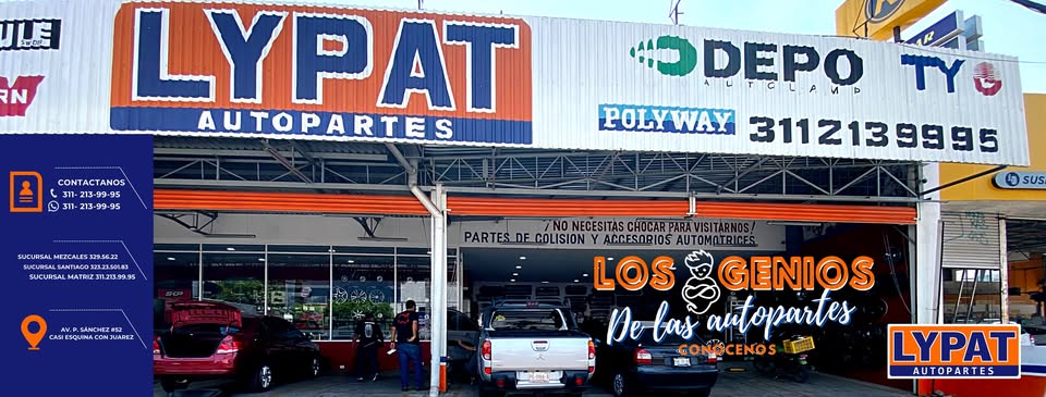 Fachada de LYPAT Autopartes en Av. Prisciliano Sánchez #52, Tepic, Nayarit